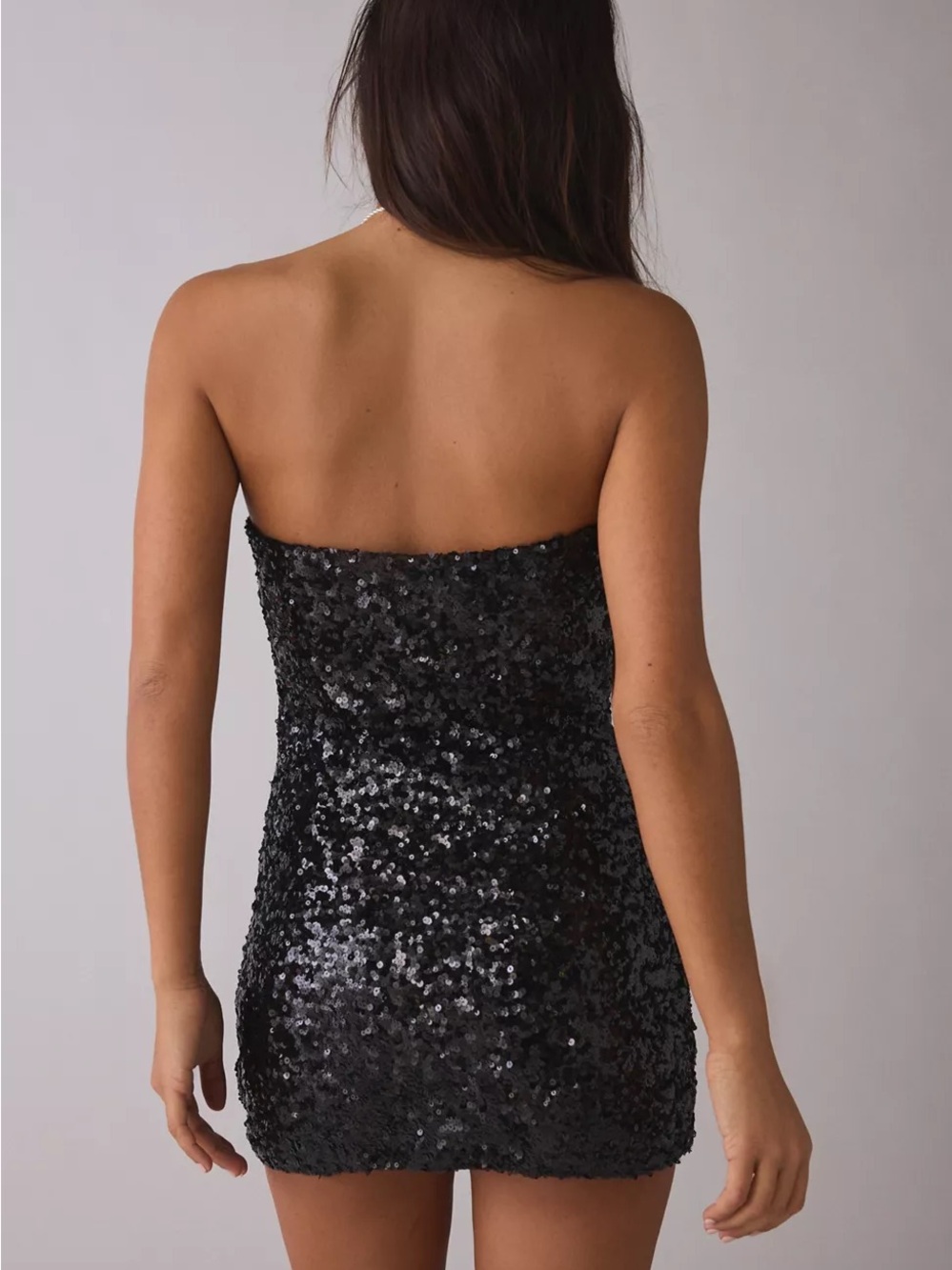 Urban Outfitters UO Lioness Eastside Strapless Sequin Stretch Mini Dress Medium - Picture 2 of 11